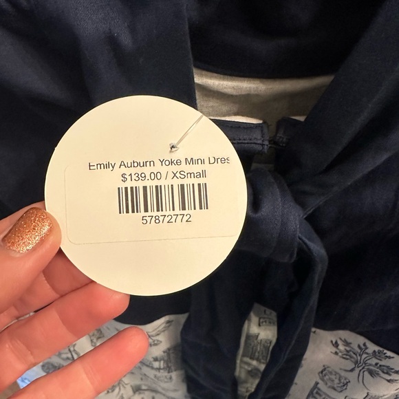 Clover + Bee Auburn print yoke tie dress - Picture 6 of 11